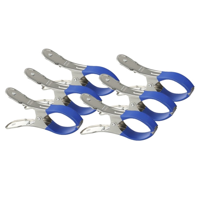 6 Pcs/30 Pcs Pinces de Couverture de Piscine en Acier Inoxydable : Coupe-Vent et Résistantes aux Égratignures! 6 Pcs Bleu
