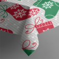 thumbnail image 2 of Merry Christmas Table Cloth Waterproof Spillproof Tablecolths Table Covers Christmas Snowman Tablecloth for Christmas Birthday Wedding Graduation Rectangle,60x84inches, 2 of 5