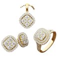 thumbnail image 2 of RYRDWP Ensemble Trois Pièces Collier et Boucles d'Oreilles en Diamant pour Femmes, 2 of 8