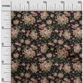thumbnail image 2 of oneOone Cotton Poplin Black Fabric Florals Craft Projects Decor Fabric Printed By The Yard 56 Inch Wide, 2 of 4