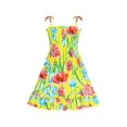 thumbnail image 1 of Girls Dress Tank Smocked Dress Yellow Flower 7-8 Years, 1 of 6