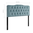 thumbnail image 3 of Modway Annabel King Diamond Tufted Performance Velvet Headboard in Light Blue, 3 of 8