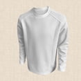 thumbnail image 2 of Ediodpoh Chandail Sans Capuchon pour Homme - Unisexe Automne Couleur Unie Col Rond Style Tenue Décontractée pour les Activités Quotidiennes Vêtement Polyvalent Confortable pour Superposition Chandail pour Homme Blanc TG, 2 of 4