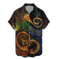 thumbnail image 1 of Men's Button Shirt 2024 Summer Fashion Casual Personality Musical Instrument Digital Short Sleeve-SinKeeU, 1 of 4