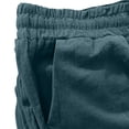 thumbnail image 3 of Plus Size Solid Straight Leg Pants for Women High Waist Comfortable Elastic Drawstring Casual Trousers, 3 of 5