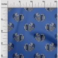 thumbnail image 1 of oneOone Organic Cotton Poplin Twill Fabric Fish Block Printed Craft Fabric BTY 42 Inch Wide, 1 of 4