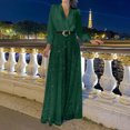 thumbnail image 1 of Weiqiqre Vêtements de Vacances à la Plage pour Femmes Robe à Manches Longues à Paillettes pour Femmes Robes Formelles Robe Maxi Scintillante à Col en V, 1 of 6