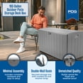 thumbnail image 3 of Plastic Development Group 105-Gallon Resin Outdoor Storage Patio Deck Box, Gray, 3 of 9