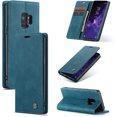 thumbnail image 1 of KOMI Wallet Case for Samsung Galaxy S9 Plus, Premium PU Leather Case Vintage Matte Wallet Flip Cover [Card Slots] [Magnetic Closure] Stand Function Folio Shockproof Full Protection Blue, 1 of 5