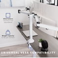 thumbnail image 3 of VIVO Triple 23 to 32 inch LED LCD Computer Monitor Desk Mount VESA Stand Heavy Duty Fully Adjustable Tilt Swivel and Rotation Fits 3 Screens White STAND-V103W, 3 of 5