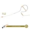 thumbnail image 1 of Beige Single Earhook Headset Mic Headworn Microphone 3.5mm 3 Pin 4 Pin XLR Plug, 1 of 6
