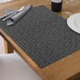 thumbnail image 3 of Woven Pvc Placemat Textstyle Black - Set of 12, 3 of 3