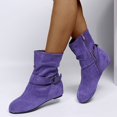 thumbnail image 2 of Kcodviy Bottes Rétro Épaisses Talons Bottes Western pour Femmes Chaussures Courtes Respirantes Femmes Bottes pour Femmes Talon Bas Fermeture Éclair Bottes Hautes pour Femmes, 2 of 4
