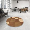 thumbnail image 4 of Ahgly Tapis Rectangulaire Lavable en Machine Intérieur Transitionnel Brun Selle, 3 Pieds x 5 Pieds, 4 of 7