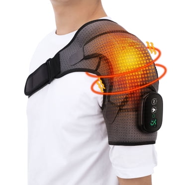 Heated Shoulder Brace Wrap for Pain Relief,Eletric Shoulder Heating Pad,Shoulder Massager with 3 Adjustable Vibrations and Heating Modes