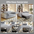 thumbnail image 4 of HOMCOM Sofa Bed, Pull Out Sleeper Sofa w/ USB Charging, Adjustable Backrest, 4 of 10