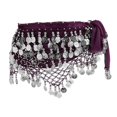 thumbnail image 4 of Maoww Belly Dance Waist Chain Purple Silver, 4 of 9