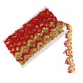 thumbnail image 4 of ziyahi 13mx35mm Bordure en Dentelle Métallique à Sequins textile de Robe de Mariée Ruban Tissu Couture DIY Rouge, 4 of 8