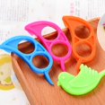 thumbnail image 4 of Random Color Plastic Handhold Portable Mini Fruits Orange Lemon peeler ring; Orange peeler; Plastic Mouse Opener Peeler Ring Kitchen Tools, 4 of 8