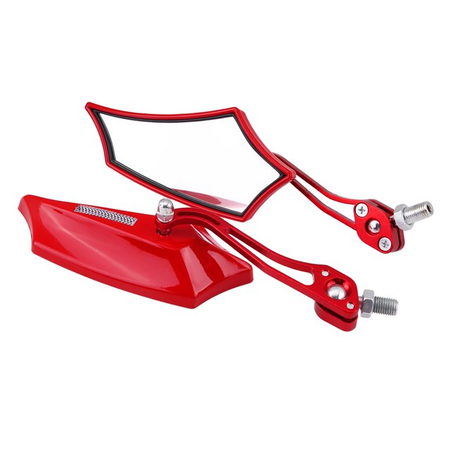 High Grade Hard Plastic Shell, Aluminum Alloy Arm with Ultra Clear Mirror Fully Adjustable Joint Ritzy Paint Finish Universal Fit for Most Motorcycle and Scooter
