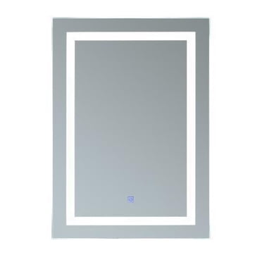 HOMCOM 24 x 32 Inch LED Bathroom Mirror Wall Mounted Vanity Lighted Illuminated Mirror