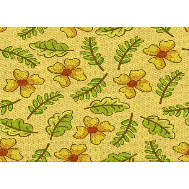 Ahgly Company Tapis Rectangulaire d'Intérieur Lavable en Machine Jaune Banane Transitionnel, 2 Pieds x 3 Pieds