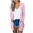 thumbnail image 2 of AherBiu Womens Lightweight Cardigans Longer Length Casual Jacket Crochet Open-Front Sweater Cardigan with Pockets, 2 of 6