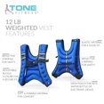 thumbnail image 4 of Tone Fitness Neoprene Weighted Vest, 12 Pounds, Blue, 4 of 10