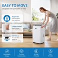 thumbnail image 4 of 14000 BTU 3-in-1 White Portable Air Conditioner, Cooling Dehumidifier AC Unit with Remote & 24H Timer, Easy Installation Window Kit for 750 Sq.Ft Bedroom Indoor Use, 4 of 6