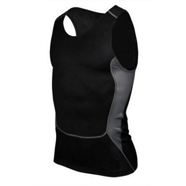 PENGXIANG Hommes Compression Running Chemise Muscle Débardeurs Rapide Sec Sans Manches Sous-Vêtement
