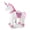Pink, variant on WondeRides Kids Ride on Rocking Horse for Boys and Girls for 3-5 Years Old, Plush Pony Ride on Horse With Wheels M331