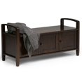 thumbnail image 2 of Atlin Designs 22" Wood Entryway Bench in Tobacco Brown Stain, 2 of 5