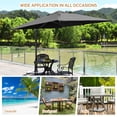 thumbnail image 4 of Costway Parasol Déporté de Patio 10 X 10 Pi en Aluminium, Rotation 360°, Inclinaison, Gris, 4 of 10