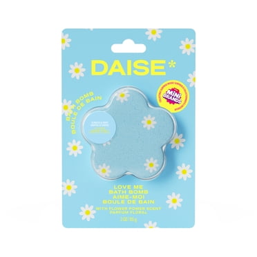 DAISE Love Me Bath Bomb in Flower Power, With Mini Brands Collectible Inside, 3 oz/85 g