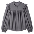 thumbnail image 1 of George Women's Ruffled Long-Sleeve Top, 1 of 6