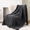 thumbnail image 2 of Battilo Grey Throw Blanket for Couch, Knitted Herringbone Throw 50'' x 60'', Super Soft Cozy Warm Throws for Living Room Chair Bed Sofa Home Decor, 2 of 6