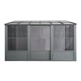 thumbnail image 4 of Gazebo Penguin Florence 8 pi x 12 pi Toit en Polycarbonate Solarium Mural - Ardoise, 4 of 14