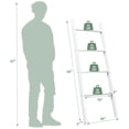 thumbnail image 2 of Gymax Wall Leaning Blanket Ladder Wood Decorative Quilt Blankets Holder Rack White, 2 of 10