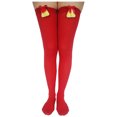 thumbnail image 1 of IROINID Réduit Haute Chaussettes pour Femmes Cuisse Haute Compression Chaussettes Noël Long Tube Genou Chaussettes Rayée Jarretière Accessoires Mignons Fête de Noël, 1 of 2