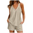 thumbnail image 1 of Japceit Ensembles de Pyjama pour Femmes 2 Pcs Femmes Maison Mode Décontractée de Pâques Hauts et Pantalons Imprimés Ensemble de Pyjama à Manches Courtes avec Poches, 1 of 9