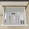 thumbnail image 1 of Dvkptbk Expandable Silverware Drawer Organizer Large Capacity Utensil Adjustable Utensil Organizer Cutlery Drawer Organizer for Forks Knives Multipurpose Kitc Silverware Organizer, 1 of 8