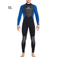 thumbnail image 3 of QualitChoice Combinaison de Plongée Haute Efficacité à Manches Longues, Maillot de Bain Doux pour la Peau, Col Ras du Cou Classique, Structure Composite à Trois Couches, Combinaison de Plongée Homme Bleu TG, 3 of 6