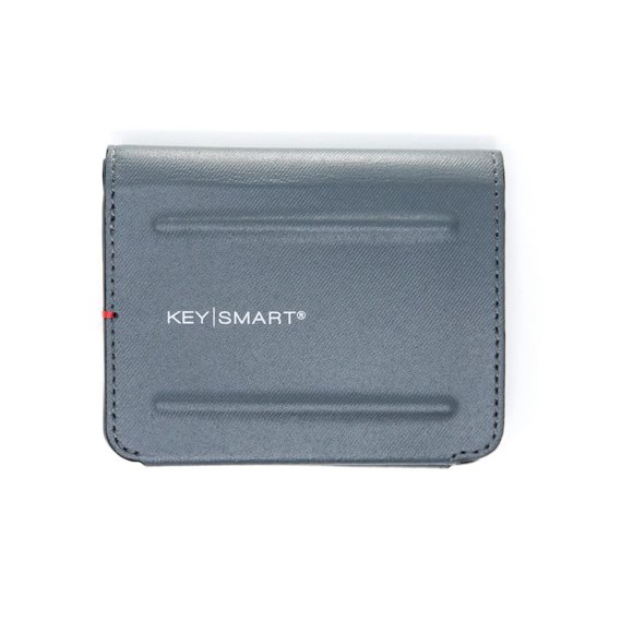 KeySmart Urban RFID Leather Bi-fold Wallet - Grey/Black
