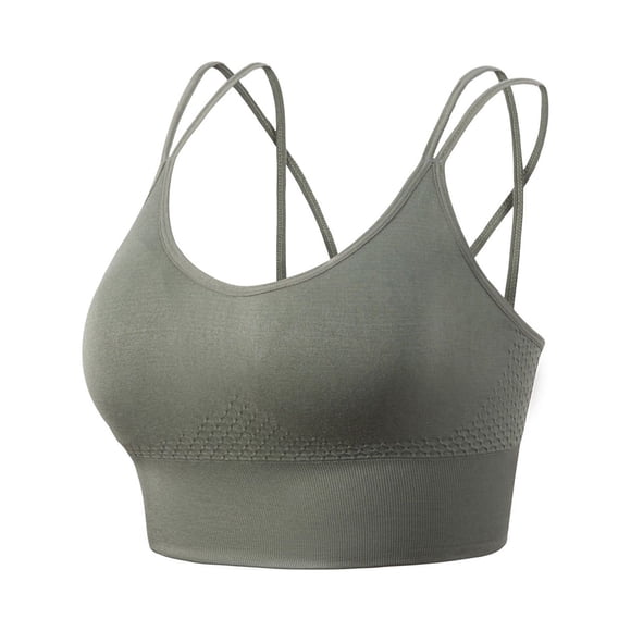 Tnhcen Soutiens-gorge de Sport pour Femme, Soutiens-Gorge avec Cordon, Séchage Rapide, Antichoc, Course, Mise en Forme, Grande Taille, sous-Vêtements, Soutien-Gorge Léger Sans Coutures, Soutiens-Gorge pour Femmes, Vert, TG