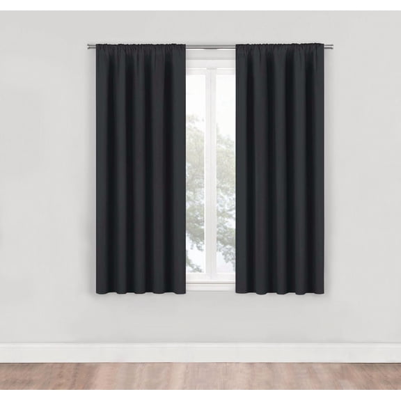 Mainstays 100% Blackout 63" Window Curtains Panel Pair