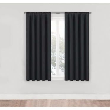 Mainstays 100% Blackout 63" Window Curtains Panel Pair