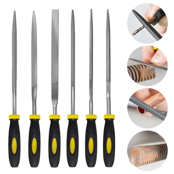 Cutter Mini Woodworking File Set for Precise Shaping and Smoothing 6-Piece Hardwood Rasps & Files for Fine Detailing and Finish
