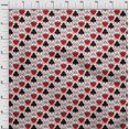 thumbnail image 4 of oneOone Coton Cambric Rouge Carte de Poker Tissu Imprimé par la Cour 56 Pouces de Large, 4 of 4