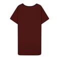 thumbnail image 3 of Ixbnca Robe pour Femme Grande Taille Col Rond Manches Courtes Robes T-Shirt Décontractées Amples Été Robe Courte, 3 of 5