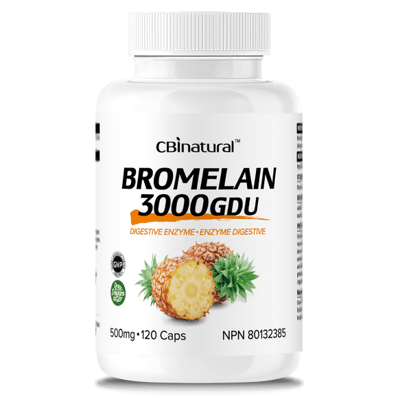 3000 GDU Bromelain Digestive Enzymes 500mg 120 Vegan Capsules, 4-Month Supply, Non-GMO, Gluten Free